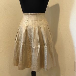 Metallic gold skirt